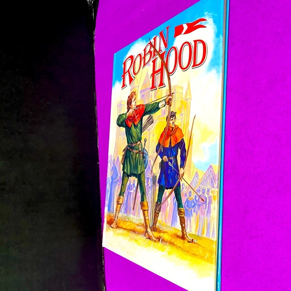 ROBIN HOOD VINTAGE 90s HARDCOVER BOOK GREAT ILLUSTRATIONS DERRYDALE  BOOKS - Picture 14 of 16